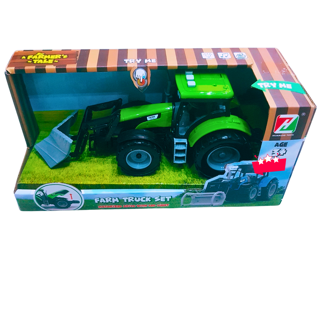 Farm Truck Set – Motorized Tractor Toy with LED Lights | Realistic Farm Vehicle for Kids | Ages 3+