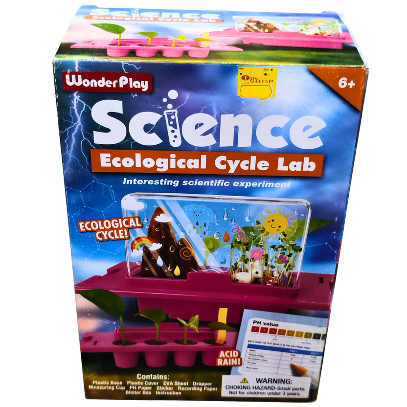 🌱 WonderPlay Science Ecological Cycle Lab – DIY Environmental Science Kit for Kids (6+ Years) | Learn Plant Growth, Water Cycle & Acid Rain Main image