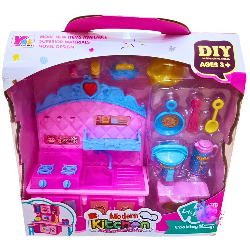 DIY Modern Kitchen Playset for Kids | Multifunctional Cooking Toy Main image