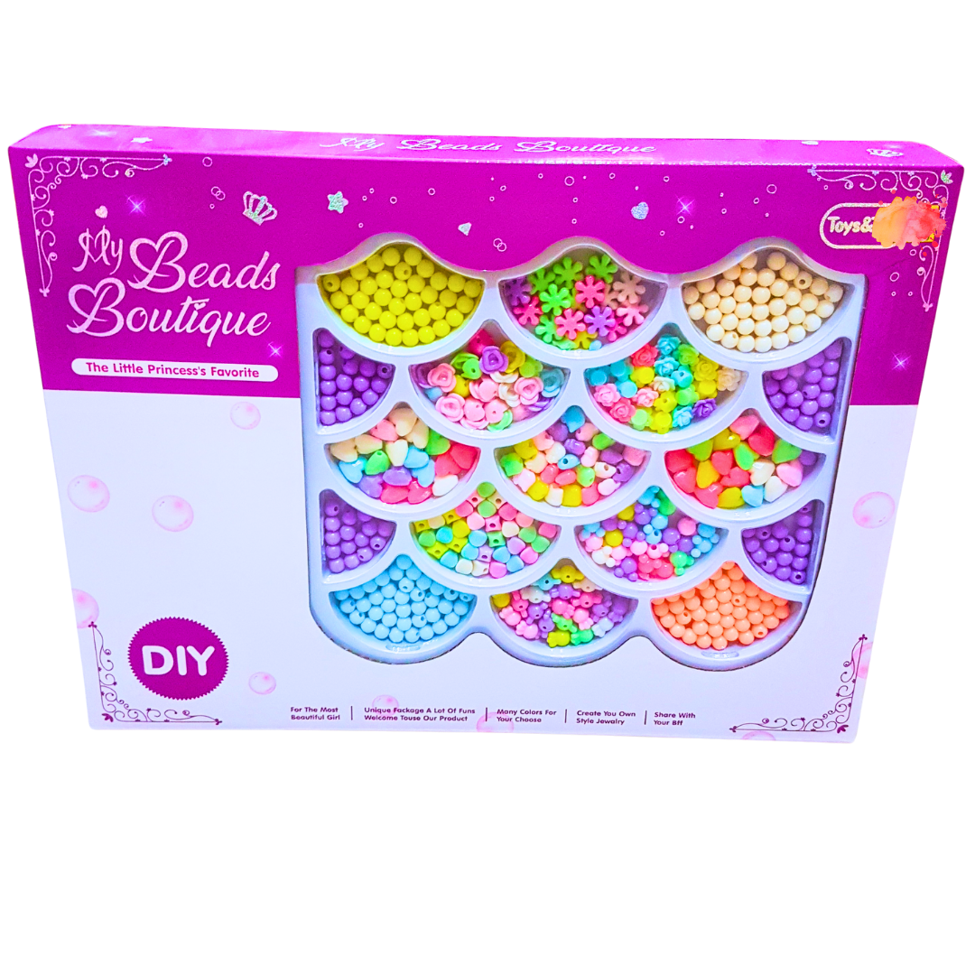 My Beads Boutique DIY Jewelry Craft Set – Pastel Flower and Bead Collection for Jewelry Creation