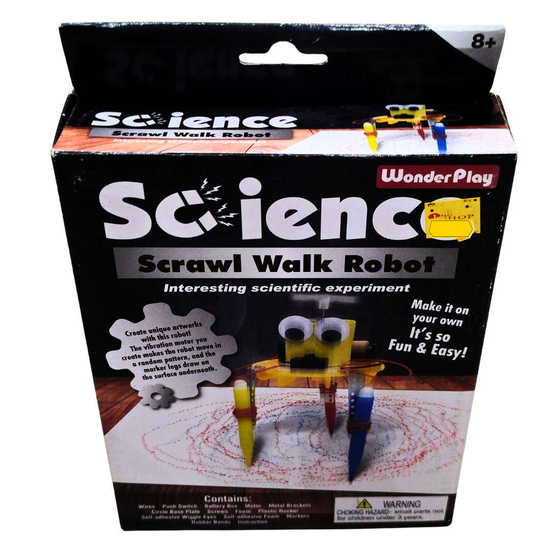 🤖 WonderPlay Scrawl Walk Robot Kit – DIY Drawing Robot Science Toy for Kids (8+ Years) | Build, Code & Create Art