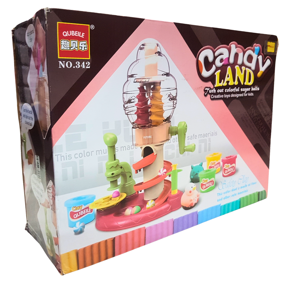 Qubeile Candy Land Color Clay Set - No. 342 Spiral Fun with Colorful Sugar Balls for Creative Play