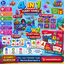 4-in-1 Ocean Educational Game Set for Kids – Puzzle, Memory Game, Domino & Flash Cards | 124 Pieces Learning Activity Box | Preschool Educational Toy Ages 3+