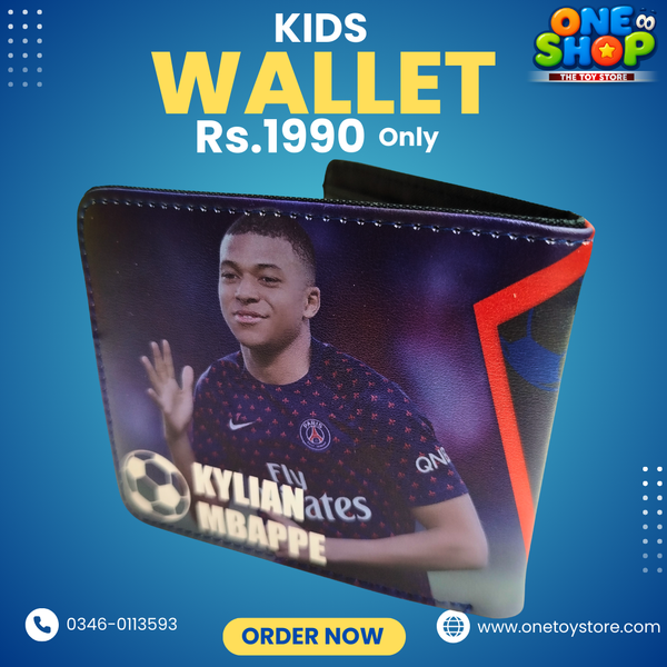 Kylian Mbappé PSG Kids Wallet for Boys | Paris Saint-Germain Football Wallet | Premium PU Leather Children Wallet – Stylish & Durable (Rs.1990)