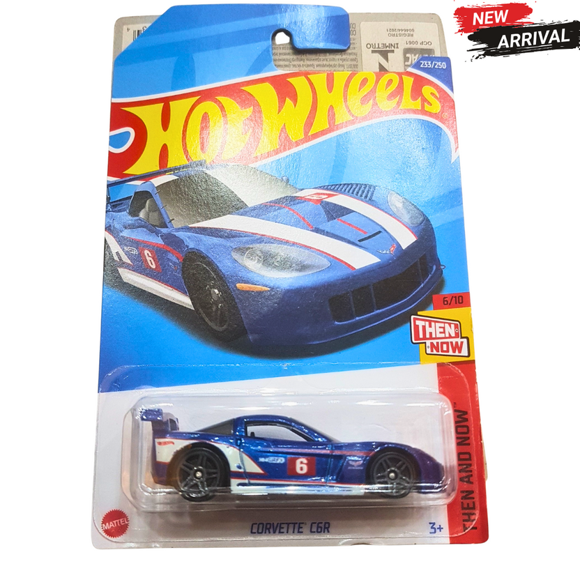 🔵 Hot Wheels Corvette C6R – Then and Now Series | Die-Cast Race Car for Kids & Collectors (3+) Main image