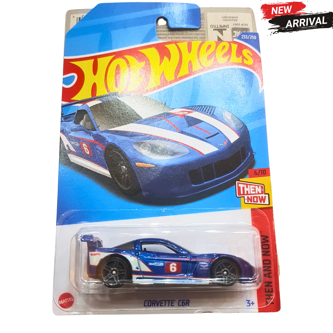 🔵 Hot Wheels Corvette C6R – Then and Now Series | Die-Cast Race Car for Kids & Collectors (3+)