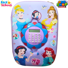 Princess Pencil Pouch for Girls – Hard Shell School Case with Built-in Calculator | Back to School Stationery Organizer