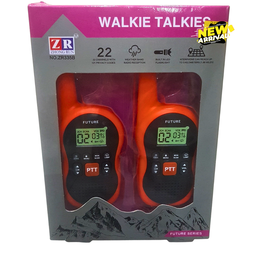 📡 ZR335B Walkie Talkies for Kids – Long Range 2-Way Radios with 22 Channels & LED Flashlight | Rechargeable Intercom Toy Set Main image