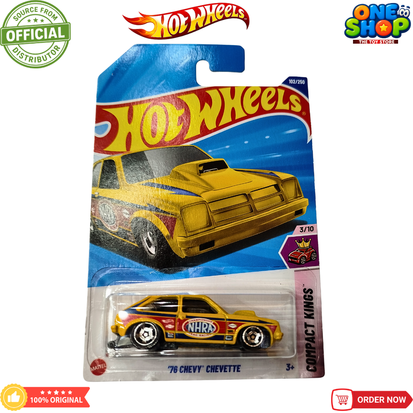 Hot Wheels ’76 Chevy Chevette Die-Cast Car – Compact Kings NHRA Racing Toy Car for Kids & Collectors Main image