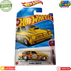 Hot Wheels ’76 Chevy Chevette Die-Cast Car – Compact Kings NHRA Racing Toy Car for Kids & Collectors