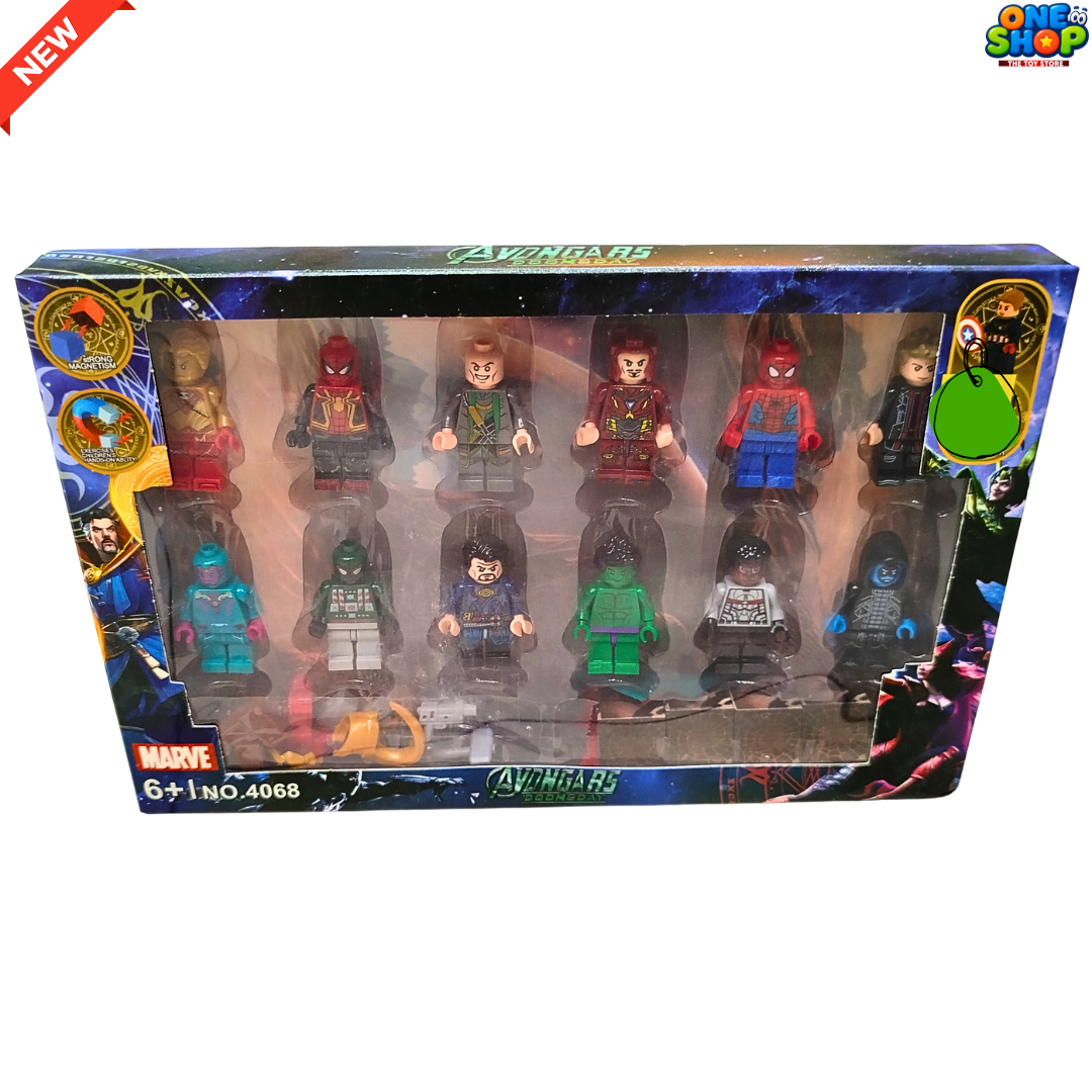 Marvel Avengers Action Figures Set – 12 Piece Superhero Building Block Toy Collection for Kids