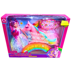 Sasha Doll and Unicorn Set – Magical Rainbow Adventure Toy for Girls 3+ – Spark Creativity and Imagination