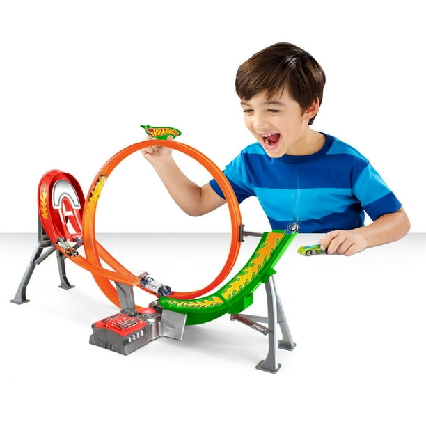 Hot Wheels Power Shift Raceway Track & Loop Set - High-Speed Motorized Cars for Competitive Play Main image