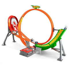 Hot Wheels Power Shift Raceway Track & Loop Set - High-Speed Motorized Cars for Competitive Play
