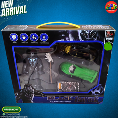 Black Panther Ultimate Hero Toy Set for Kids – Superhero Action Figure with Mask & Dart Blaster | Marvel Avengers Role Play Toy (3+)