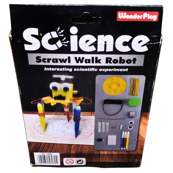 🤖 WonderPlay Scrawl Walk Robot Kit – DIY Drawing Robot Science Toy for Kids (8+ Years) | Build, Code & Create Art