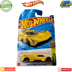 Hot Wheels Cadillac Project GTP Hypercar Die-Cast Car – Yellow Super Racing Car Toy for Kids & Collectors