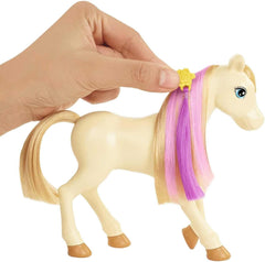 Barbie Groom 'n Care Horses Playset with Barbie Doll (Blonde 11.5-Inch), 2 Horses, 20+ Grooming and Hairstyling Accessories, Gift for 3-7 Years, GXV77