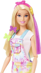 Barbie Groom 'n Care Horses Playset with Barbie Doll (Blonde 11.5-Inch), 2 Horses, 20+ Grooming and Hairstyling Accessories, Gift for 3-7 Years, GXV77