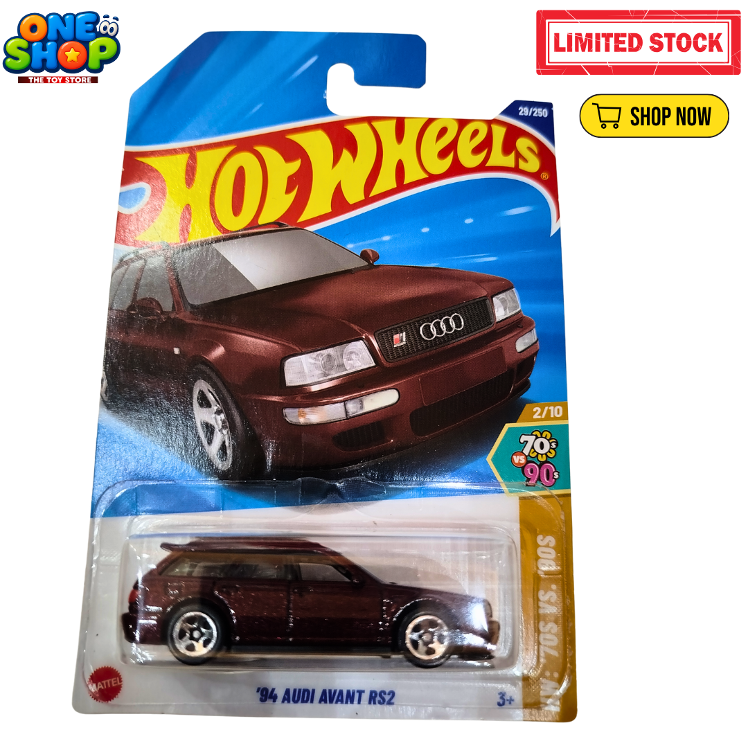 Hot Wheels ‘94 Audi Avant RS2 Die-Cast Car – 1:64 Scale Mattel Toy Car | Audi RS2 Wagon Collectible for Kids