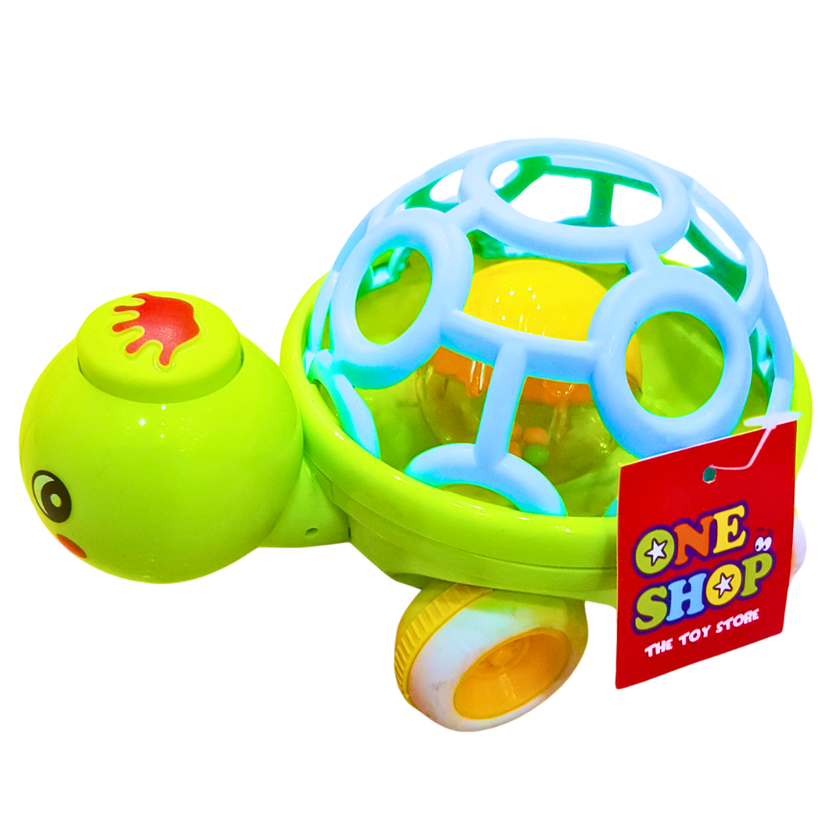 Interactive Rolling Turtle Toy for Babies – Bright Lights, Sounds, and Fun Movement Main image