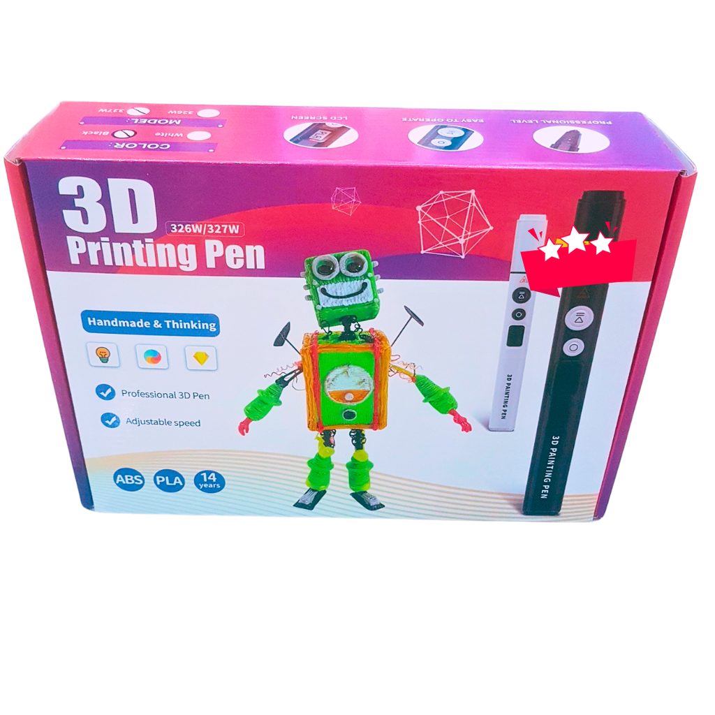 Professional 3D Printing Pen – LCD Screen, Adjustable Speed | Handmade Creative Drawing Tool | Ages 14+