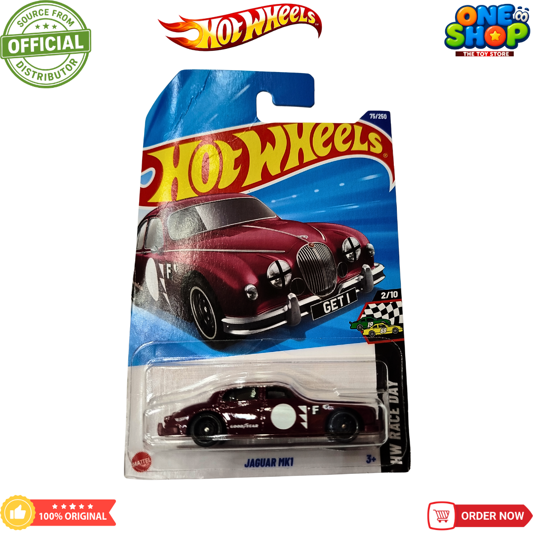 Hot Wheels Jaguar MK1 Die-Cast Car 2025 – Classic Vintage Racing Car Toy for Kids & Collectors
