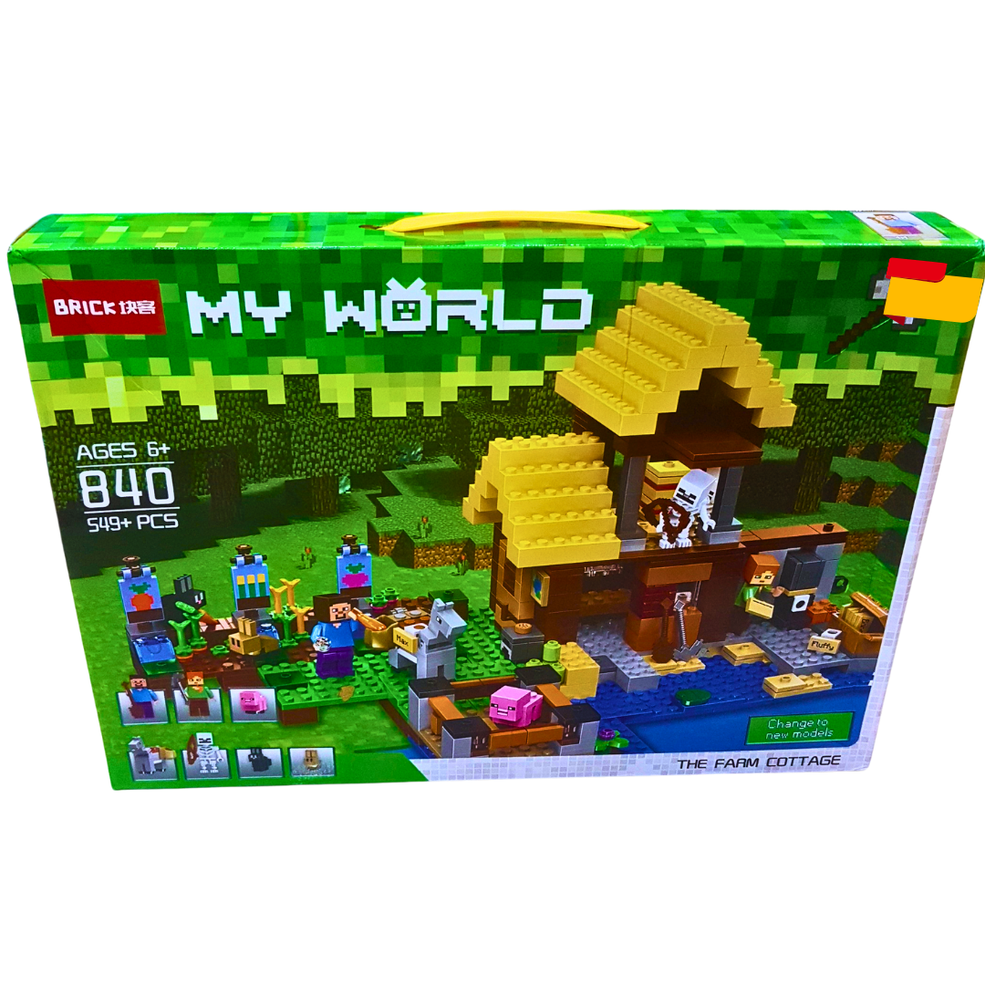 My World Farm Cottage Building Set – 549+ Piece Farmhouse Playset with Animals & Mini Figures (Ages 6+)