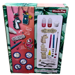 💖 WonderPlay Scented Jewelry Kit for Kids – DIY Best Friends Necklace & Bracelet Craft Set (6+ Years) | Apple & Cherry Scented Art Activity
