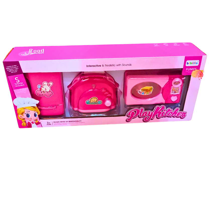 Play Kitchen Set for Kids | Interactive Kitchen Appliances with Lights and Sounds | Educational Pretend Play Toy | Ages 3+ Main image
