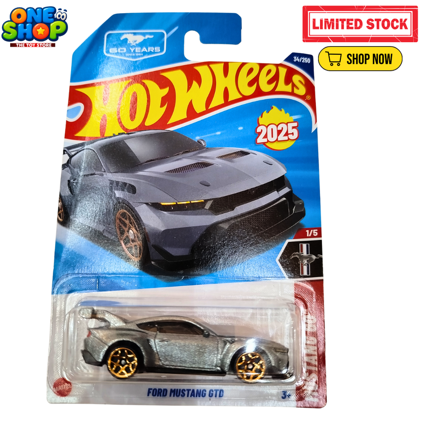 Hot Wheels Ford Mustang GTD 2025 Die-Cast Car – 1:64 Scale Mattel Toy Car | Latest Mustang Collectible for Kids Main image