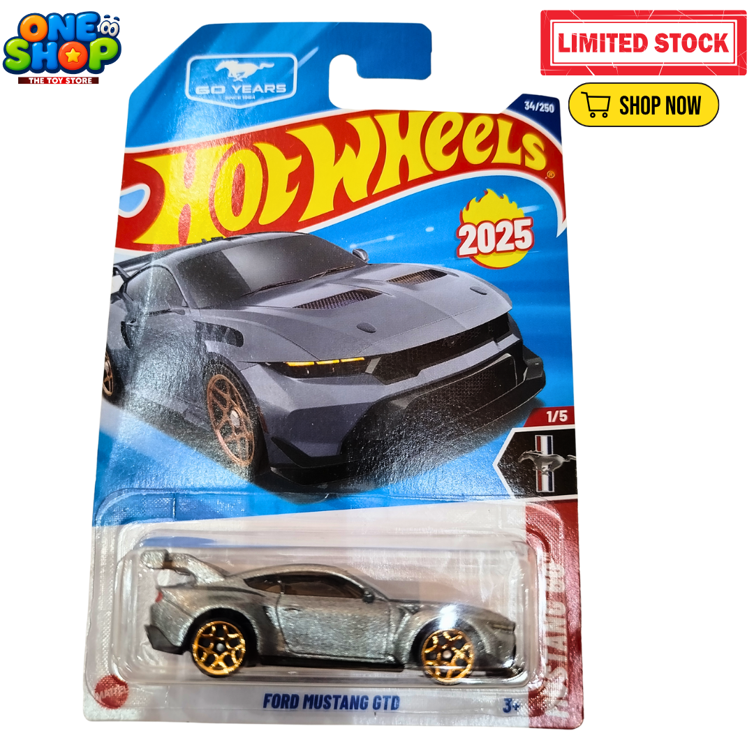 Hot Wheels Ford Mustang GTD 2025 Die-Cast Car – 1:64 Scale Mattel Toy Car | Latest Mustang Collectible for Kids