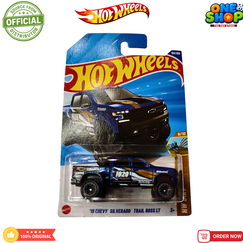 Hot Wheels ’19 Chevy Silverado Trail Boss LT Die-Cast Truck 2025 – Off-Road Pickup Toy Car for Kids & Collectors Main image