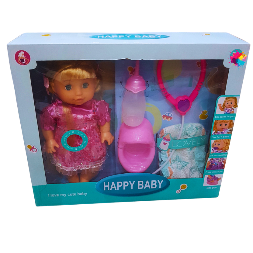 Cute Sweet Doll Playset - Interactive Baby Doll with Feeding Accessories (Ages 3+) Main image
