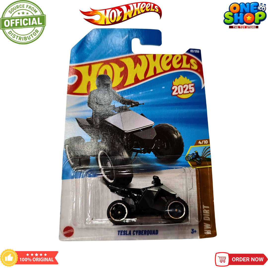 Hot Wheels Tesla Cyberquad 2025 Die-Cast ATV Bike – Futuristic Off-Road Toy for Kids & Collectors