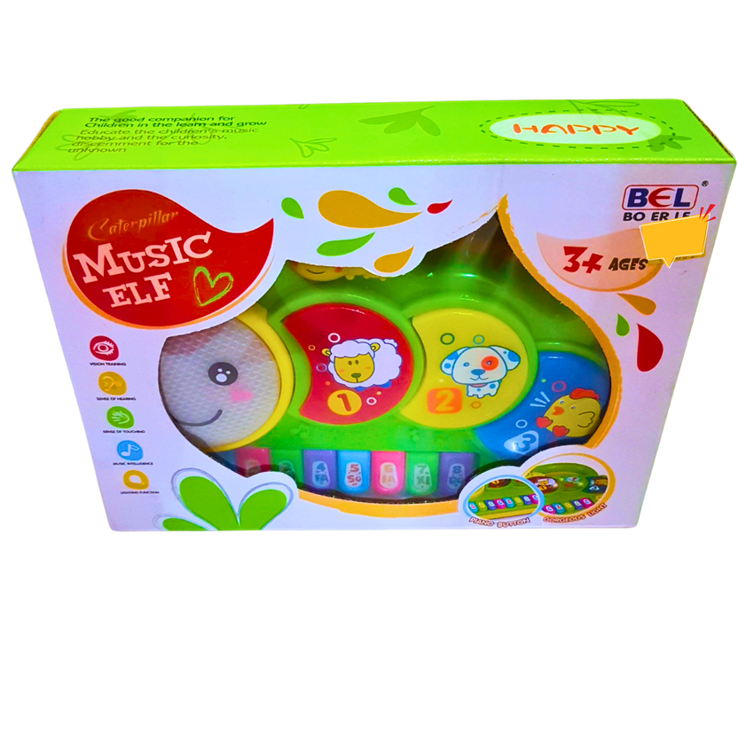 Caterpillar Music Elf Toy for Kids - Interactive Musical Learning Toy (Ages 3+) Main image