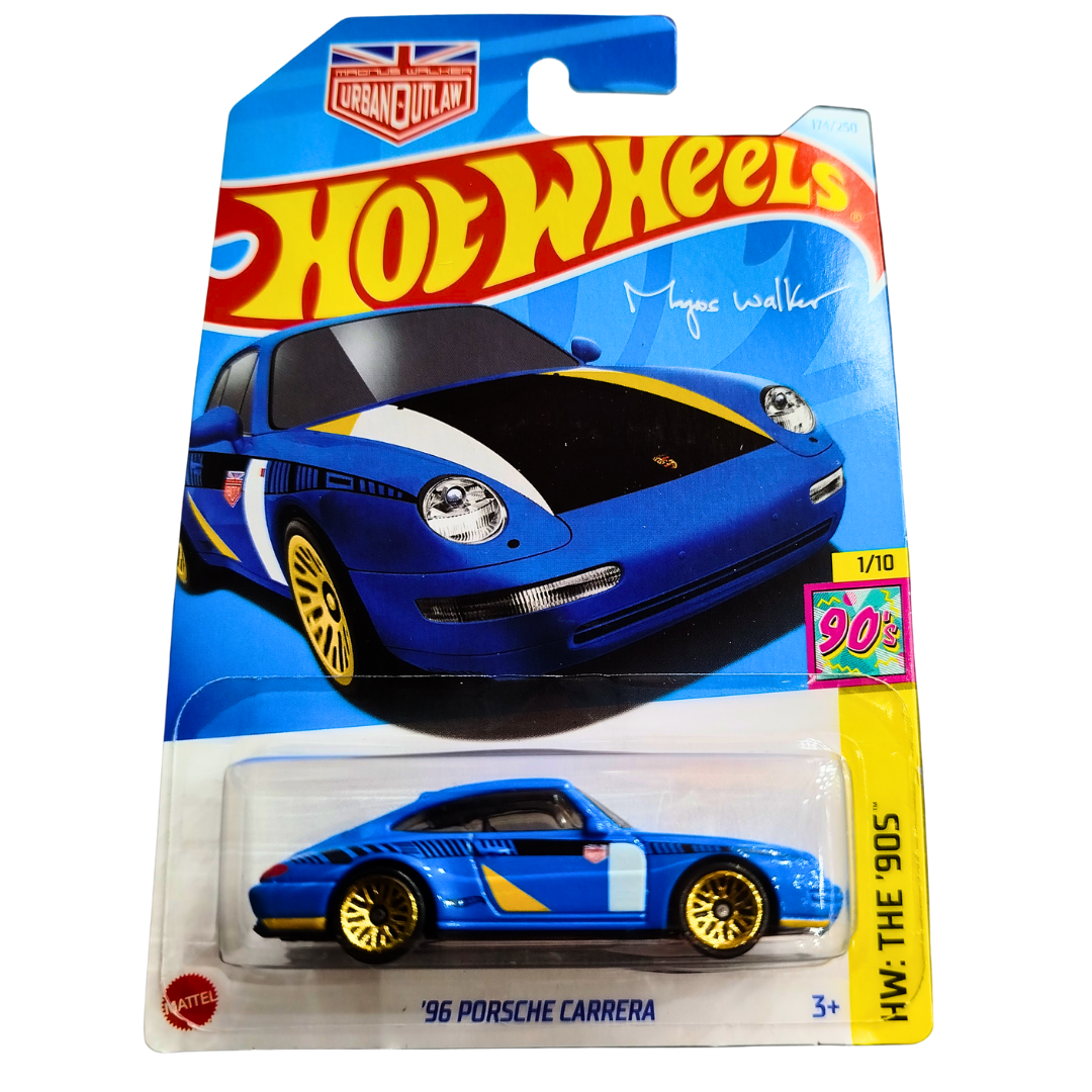 🚘 Hot Wheels '96 Porsche Carrera – Urban Outlaw Edition Die-Cast Toy Car for Kids (3+) | HW: The 90s Series
