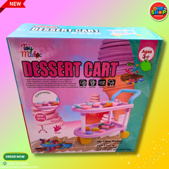 Kids Dessert Cart Play Set – WonderPlay Ice Cream & Sweet Shop Trolley Toy with Accessories for Boys & Girls 3+ Years