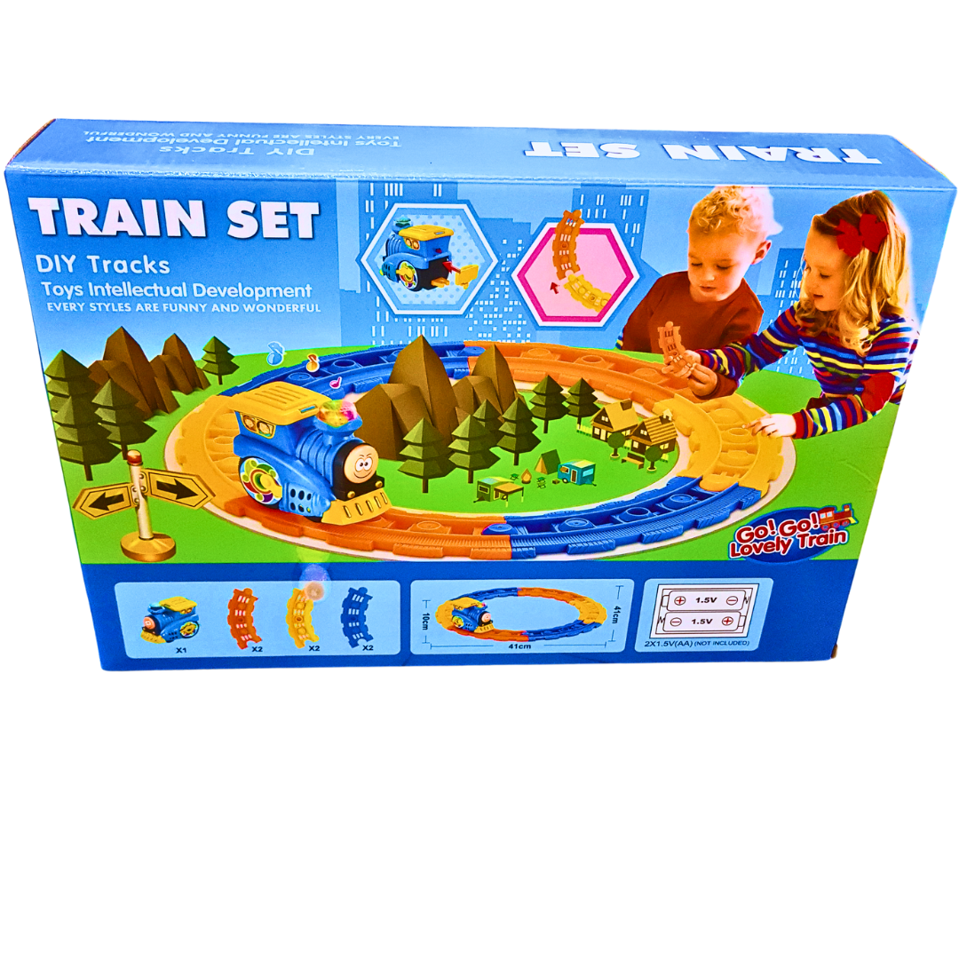 Go Go Lovely Train Set - 7-Piece DIY Track Set for Kids with Lights and Music - Educational Toy for Ages 3+ Secondary image