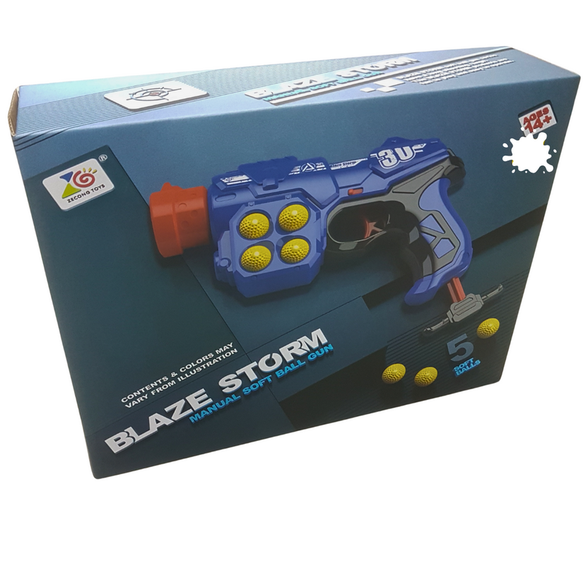 Blaze Storm Soft Ball Gun - Manual Dart Blaster for Kids 14+ Main image