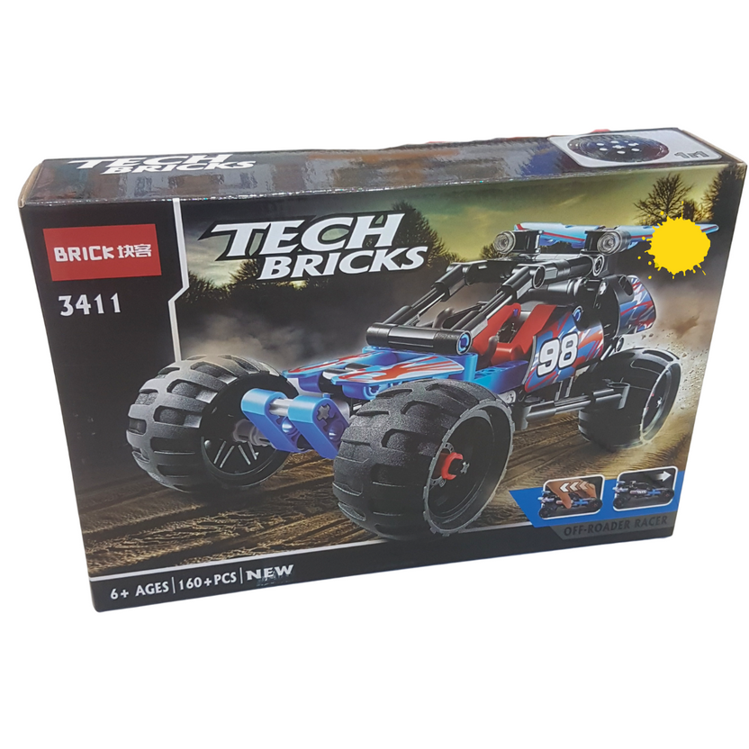 Tech Bricks Off-Roader Racer Building Set - 160 Pieces for Kids Ages 6+ Main image