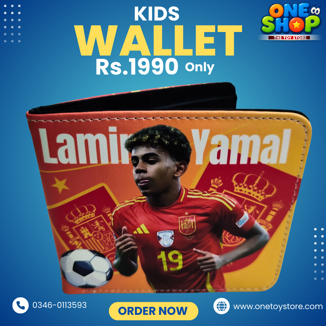 Lamine Yamal Kids Wallet for Boys | Football Star Wallet | Premium PU Leather Children Wallet – Stylish, Lightweight & Durable (Rs.1990)