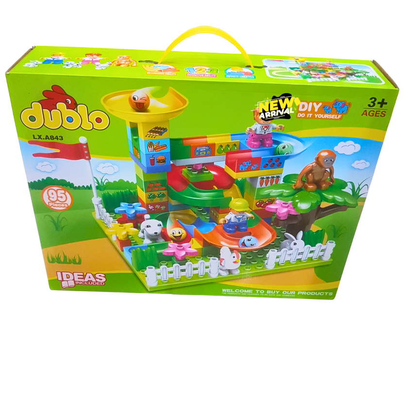 Dublo Animal Park Building Blocks Set – 95-Piece DIY Zoo Playset for Kids Ages 3+ | Educational Construction Toy Main image