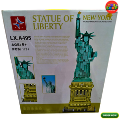 Statue of Liberty Building Blocks Set 1761 Pieces – New York Architecture Model Kit for Kids & Adults | Educational Landmark Construction Toy | STEM Building Set
