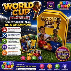 World Cup Football Trading Card Game Tin Box | Soccer Player Collectible Card Storage Case | Football TCG Collector Tin for Kids & Fans