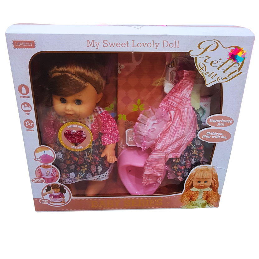 My Sweet Lovely Doll - Interactive Baby Doll with Potty and Accessories (Ages 3+) Main image