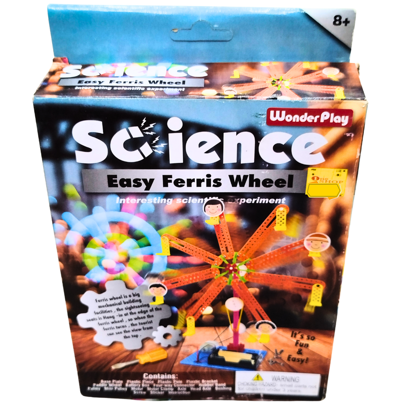 🎡 WonderPlay Easy Ferris Wheel Science Kit – DIY Engineering Model for Kids (8+ Years) | Build & Learn Mechanical Motion Main image