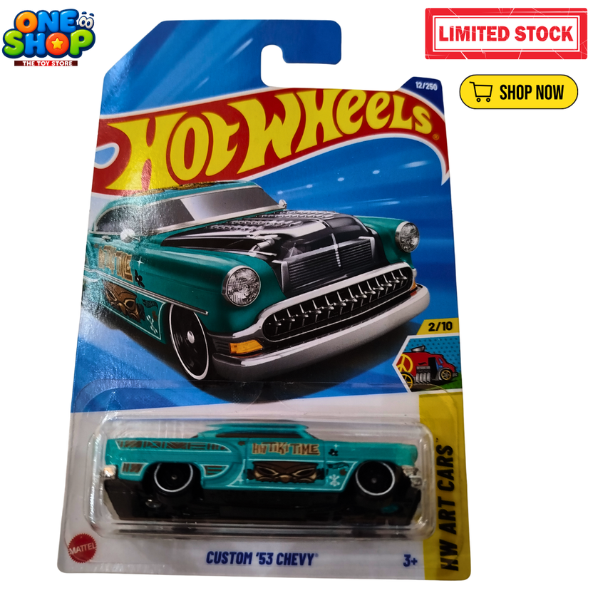 Hot Wheels Custom ‘53 Chevy Die-Cast Car – 1:64 Scale Mattel Classic Vintage Car | Custom Chevy Toy for Kids Main image