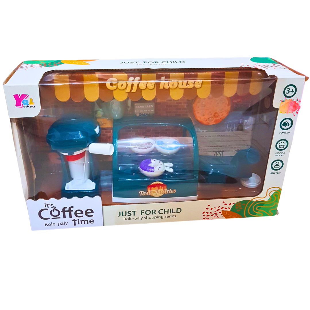 Kids Coffee House Role-Play Set – Pretend Café Playset with Pastry Display and Coffee Machine for Creative Fun (Ages 3+) Secondary image
