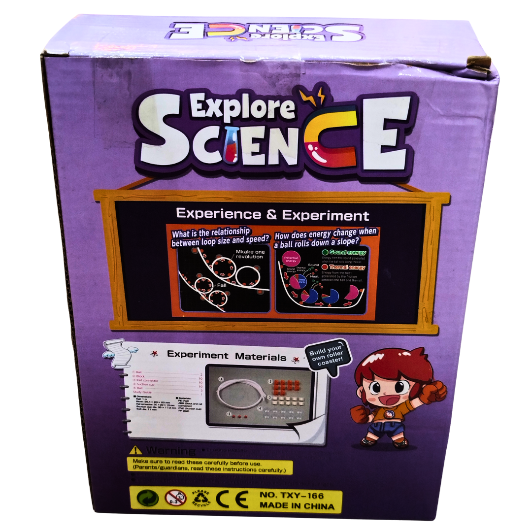 🎢 Explore Science Roller Coaster Ride Kit – DIY Motion & Energy STEM Experiment Set for Kids (6+ Years) | Build Your Own Coaster Secondary image